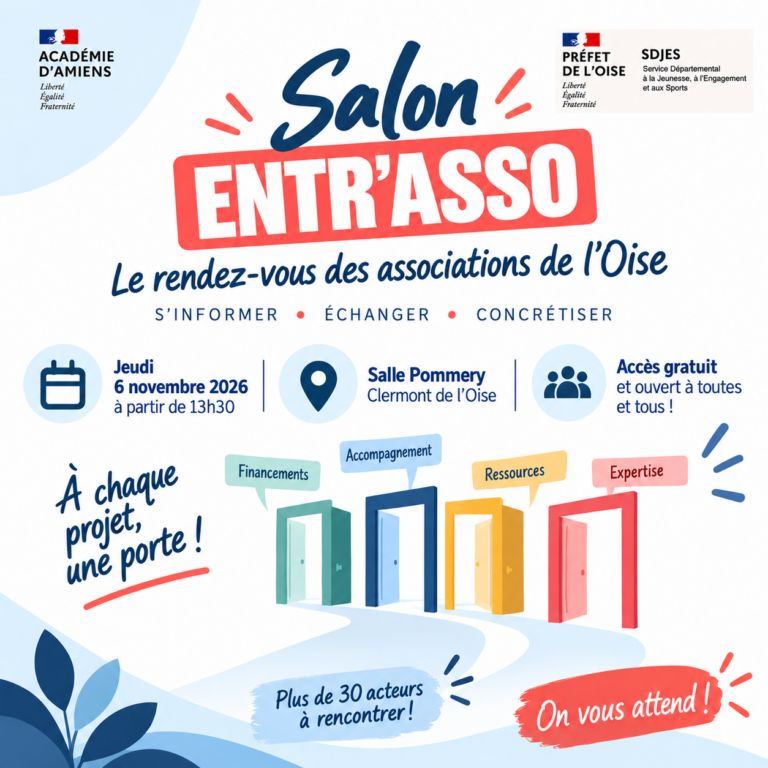 Affiche du salon Entr'Asso, jeudi 6 novembre 2026 à la salle Pommery de Clermont